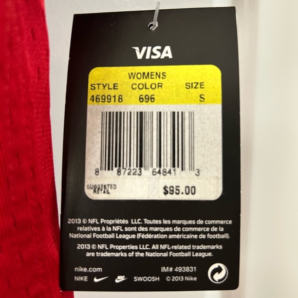 NIKE NEW NFL BUCCANEERS WOMEN JERSEY Size Small - Picture 4 of 13